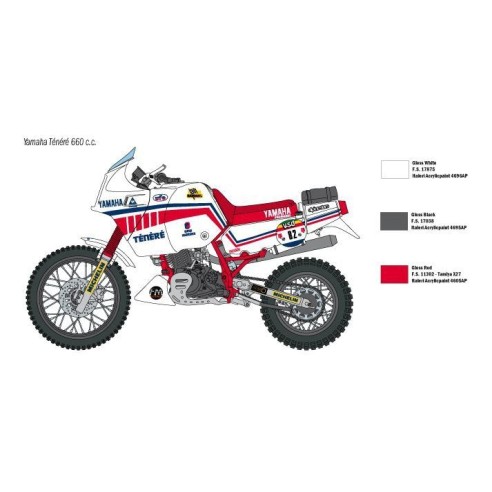 Italeri YAMAHA Ténéré 660cc Paris Dakar 1986 In kit montaggio ITA4642