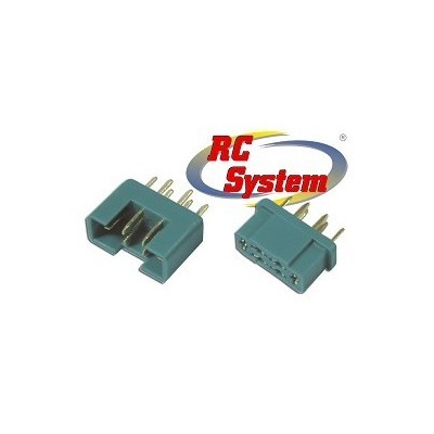 RC System - Connettore 6 PIN maschio + femmina