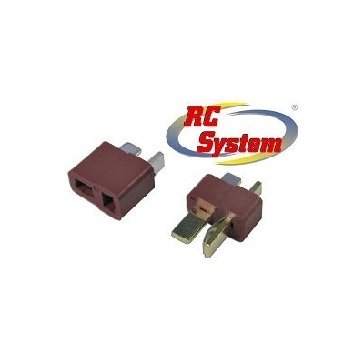 RC System - Connettore T PLUG maschio + femmina