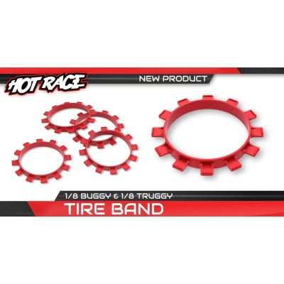 HOTRACE Elastici incollaggio gomme 1/8  4 Pezzi Off Road Buggy