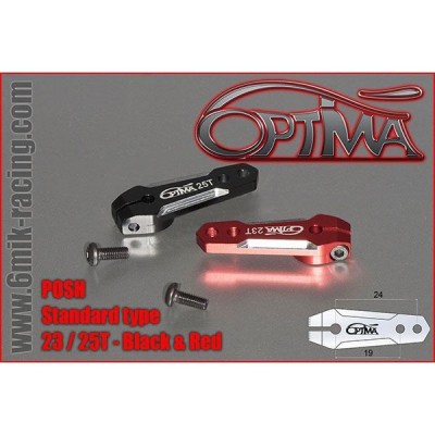 Optima  Squadretta servo alluminio 23T Rossa