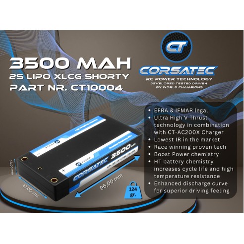 Corsatec Graphene HV+ Lipo 2s shorty 5000mah  10002