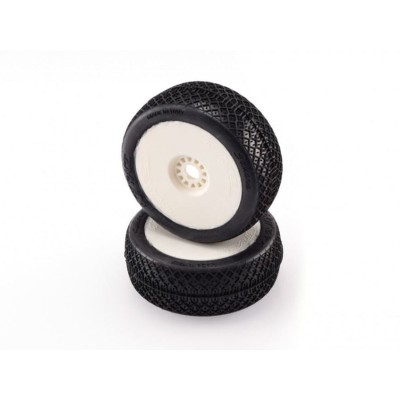 HotRace Coppia Gomme SAHARA  SUPER SOFT Incollate su Cerchio Bianco  (2)