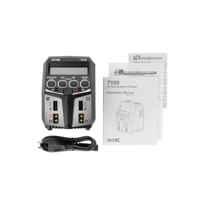 Caricabatterie SkyRC T100 AC DUO LiPo 2-4s 5A 2x50W