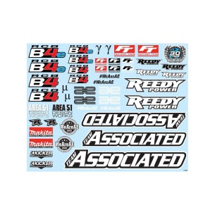 Ricambi Team Associated RC8B4 Decal Sheet 81588