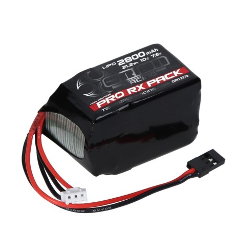 TEAM ORION Pacco batteria per ricevitore LiPo 2800 mAh   7,6 V   54x32x31