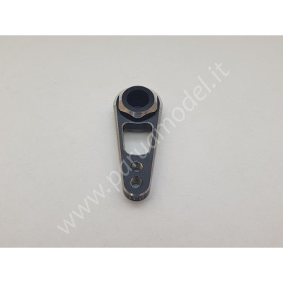 Bliss rc - Squadretta Servocomando in Ergal 2 Fori (25T) Nera