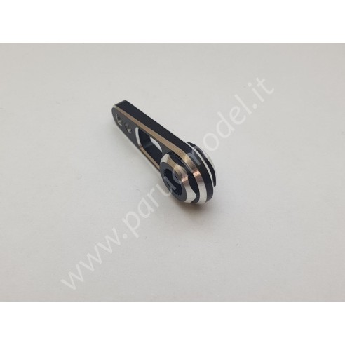 Bliss rc - Squadretta Servocomando in Ergal 2 Fori (25T) Nera