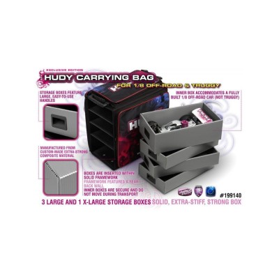 Hudy Borsa da trasporto 1 8 fuoristrada e truggy Edizione esclusiva con ruote