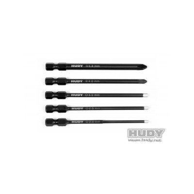Hudy Set di punte per elettroutensili da 2,0, 2,5, 3,00 mm + 4,0, 5,8 Phillips