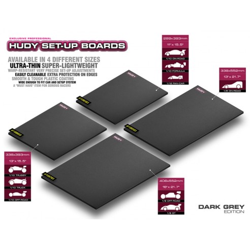 Hudy Piano di riscontro 1 8 buggy e GT rally game grigio scuro