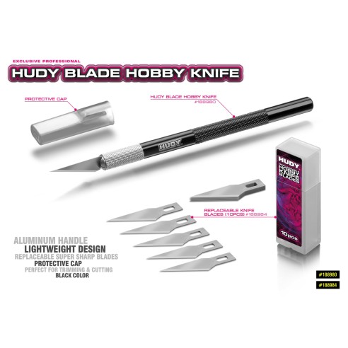 HUDY Blade Hobby Knife con maniglia Alu