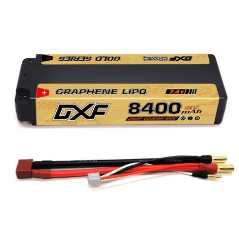 copy of copy of copy of Coppia Batterie DXF Racing Lipo 2s 8000mAh 110C 7.4V Deans Plug