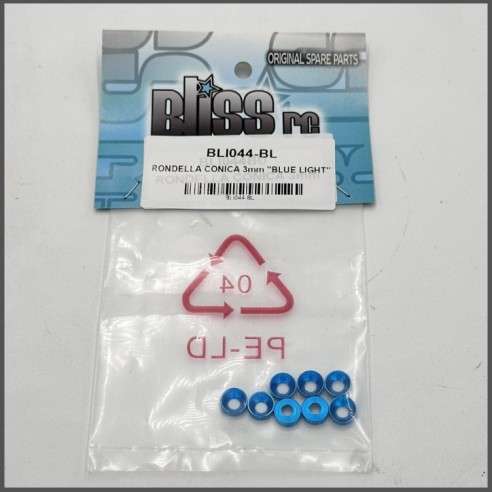 BlissRC -  Rondella Conica 3mm Blu (Pz.8)