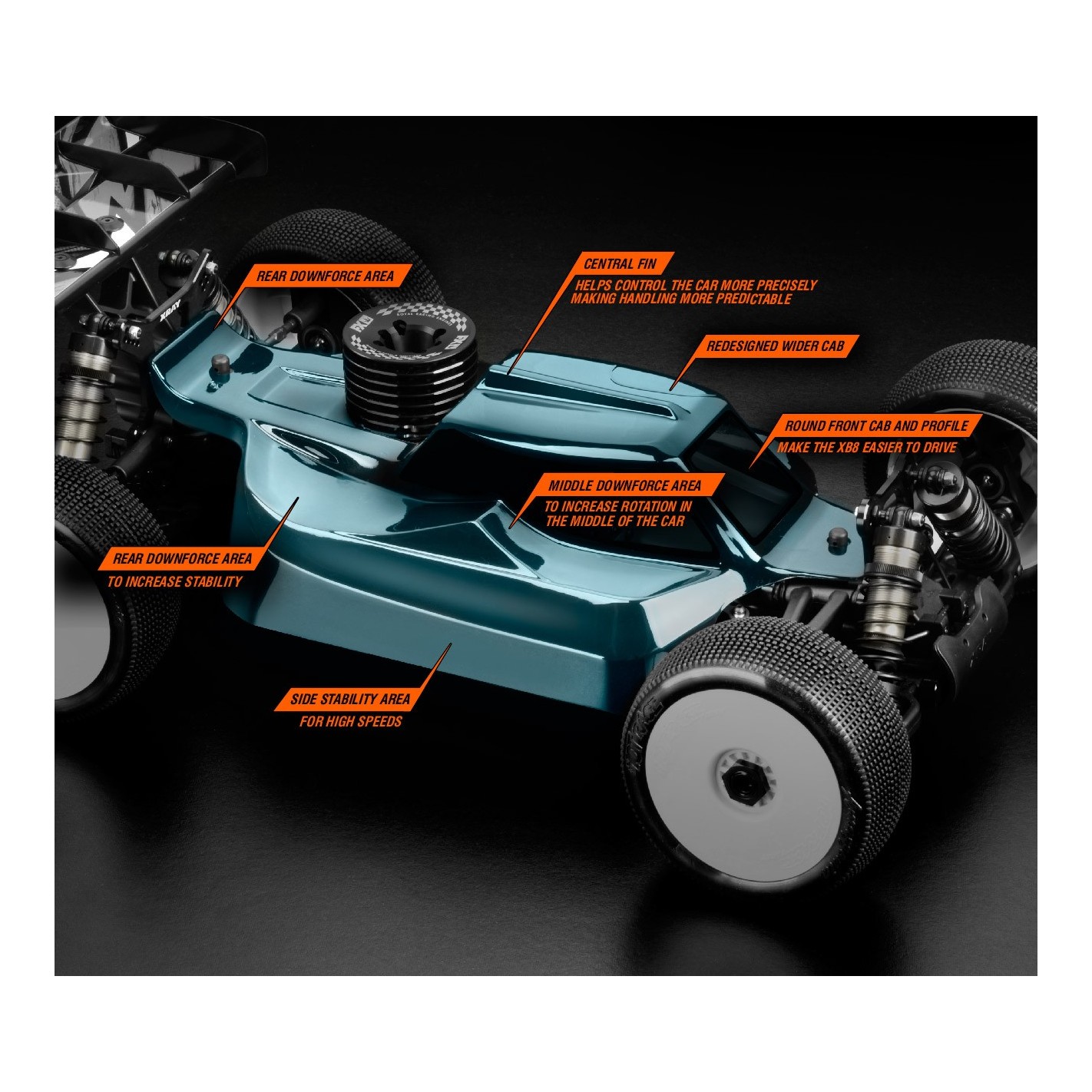 Xray XB8 2024 - Luxurious 1:8 Racing Nitro Buggy KIT 350019