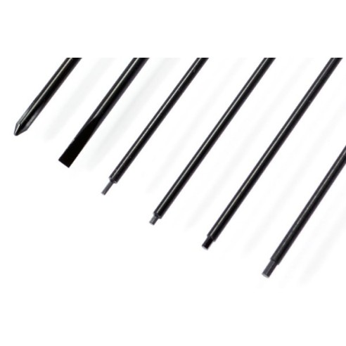 Fastrax Set di cacciaviti temprati 4 misure esagonali 1,5/2,0/2,5/3,0 mm.più 1 a croce e 1 a taglio