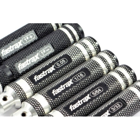 Fastrax Set di cacciaviti temprati 4 misure esagonali 1,5/2,0/2,5/3,0 mm.più 1 a croce e 1 a taglio