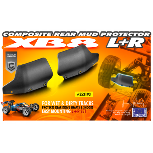 Ricambi Xray Xb Composite Rear Mud Protector (L+R) 353193