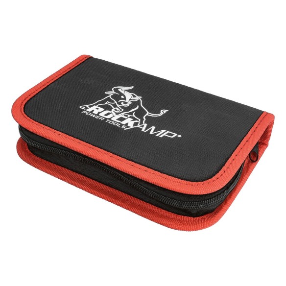 Rockamp Set attrezzi con borsa 11 pezzi HSS placcata titanio