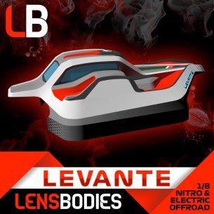 Carrozzeria Levante Off Road 1/8 Levante Ultra leggero non verniciata