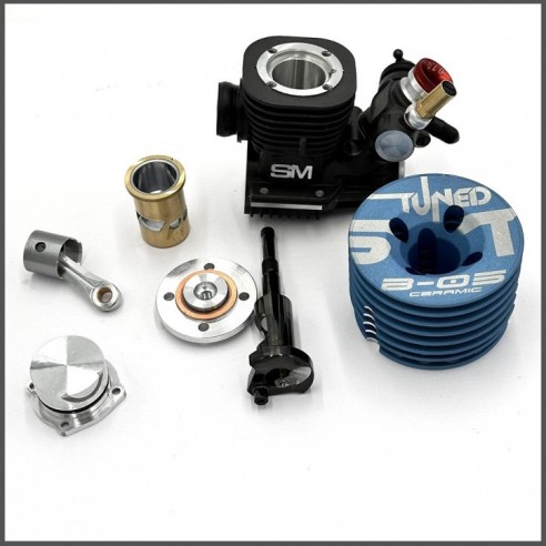 Motore Tuned B-05 Buggy 5 ports 3.5cc 1/8 Cuscinetto Ceramico Albero DLC