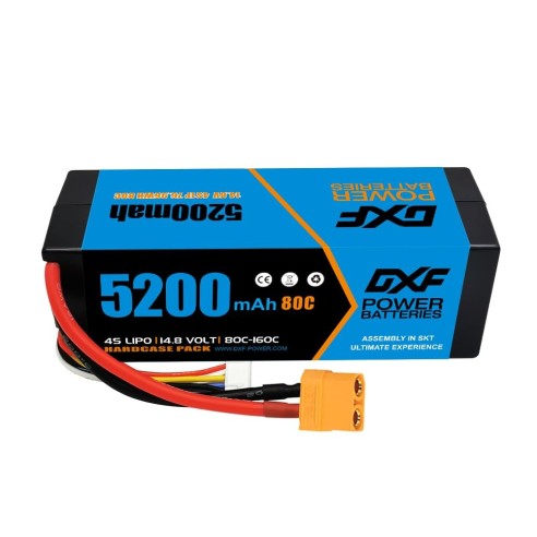 DXF 4S Lipo Batteria 14.8V 5200mAh 80C TX90