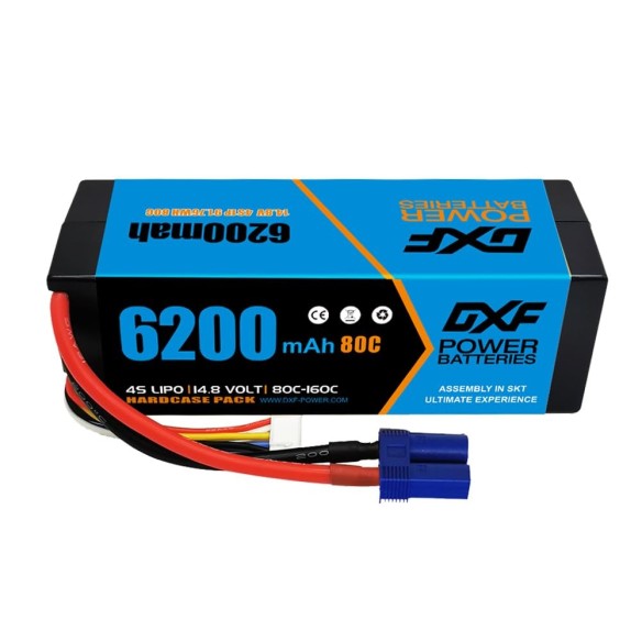 DXF 4S Lipo Batteria 14.8V 6200mAh 80C EC5 DXF 4S Lipo Batteria 14.8V 6200mAh 80C EC5