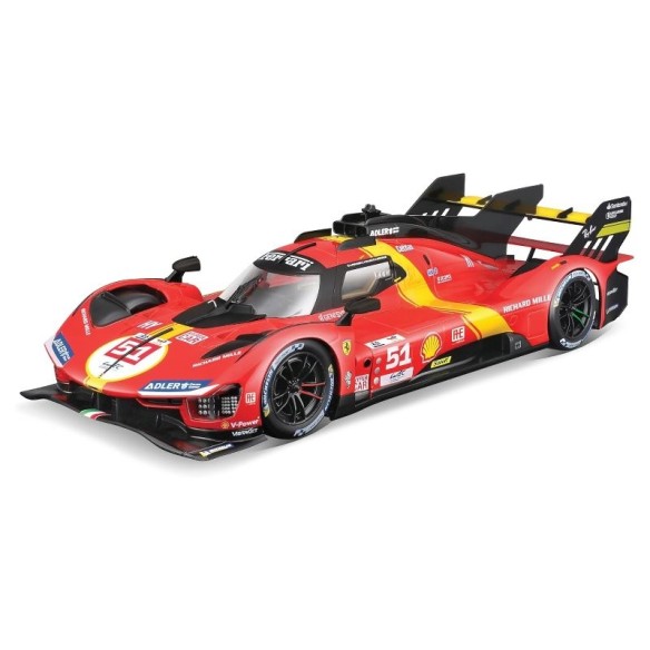 Bburago Ferrari 499P Winner 24h Le Mans 2023 51 Pier Guidi-Calado-Giovinazzi Scala 1/18