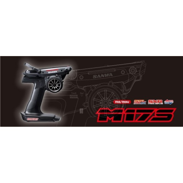 Sanwa Radio Sanwa M17S con 2 ricevitori RX-493i e batteria preinstallata (101A32971A)