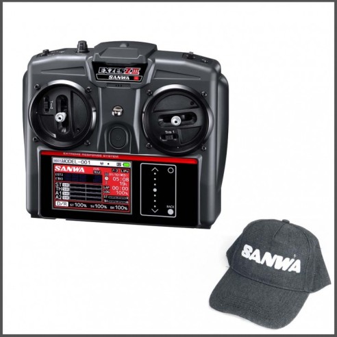 Sanwa Exzes ZIII Radio incluso 2 RX-493i Ricevente Batteria cappellino e Pit Mat ZIII  Sanwa incluso 101A33171A