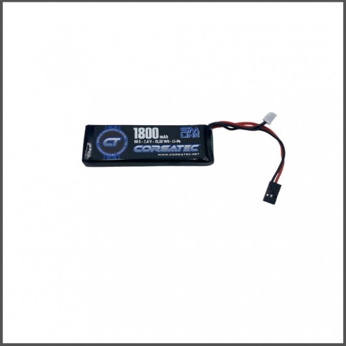 Corsatec Pacco batteria ricevente 1800 mah 7,4v LiPo CT10203 Misure 28X87X12