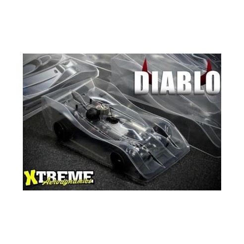 Carrozzeria Xtreme On/Road Super Diablo Pretagliata Mugen MRX6 scala 1/8 0,75mm