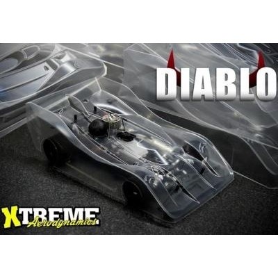 Carrozzeria Xtreme On/Road Super Diablo Pretagliata Mugen MRX6 scala 1/8 0,75mm