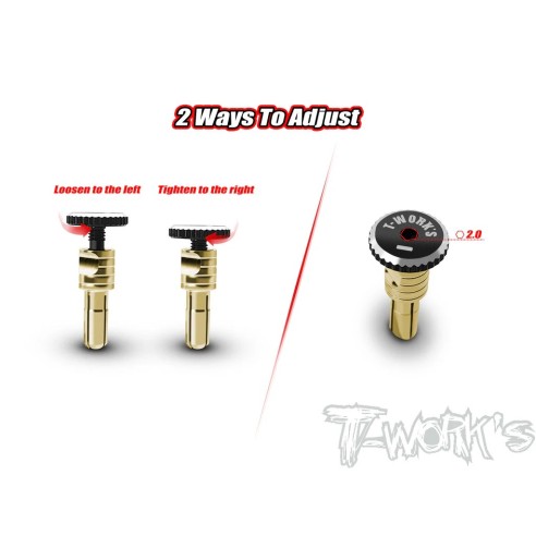 copy of T-WORK'S Connettori gold 4mm con cappuccio rosso e nero per le due polarità positiva e negativa TW-EA040-4-RB