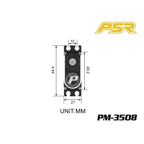 PSR  Servo digitale standard HV con Cassa interamente in alluminio PM-3508