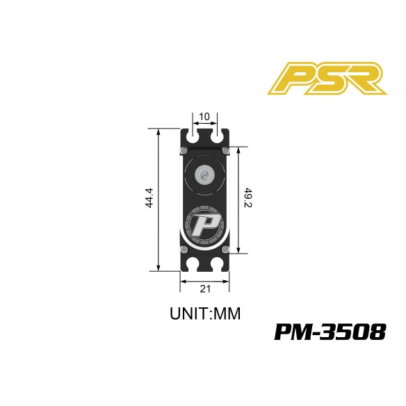 PSR  Servo digitale standard HV con Cassa interamente in alluminio PM-3508