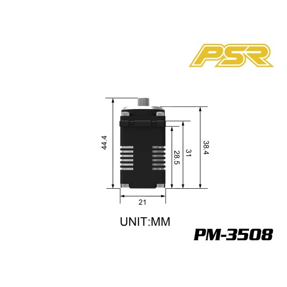 PSR  Servo digitale standard HV con Cassa interamente in alluminio PM-3508