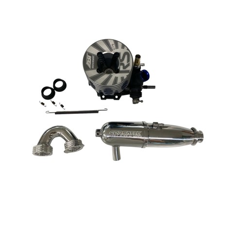 Motore Corsatec BY OS P5 Ceramico 3.5 cc GT 1/8 Già Rodato ad olio incluso borsa kit marmitta BY HIPEX