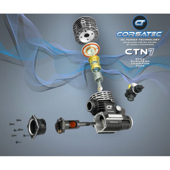 Moteur Corsatec BY OS P3 Ceramic 3.5 cc OFF ROAD 1/8 avec kit silencieux et sacoche