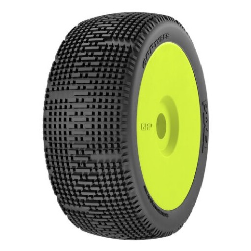 GRP Coppia Gomme BU PIXEL GMY10-S25 Giallo SuperSoft Montata su Cerchio (2)