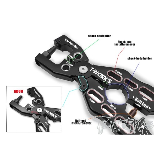 T-Works TT-112-21 Set Attrezzi Cambio Cuscinetti Motore