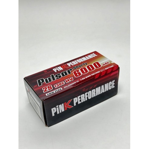 Pulsar Shorty LiPo 2S rosa 7,6V-6000-130C  5mm Deans 96,5x47,7x26mm 225g