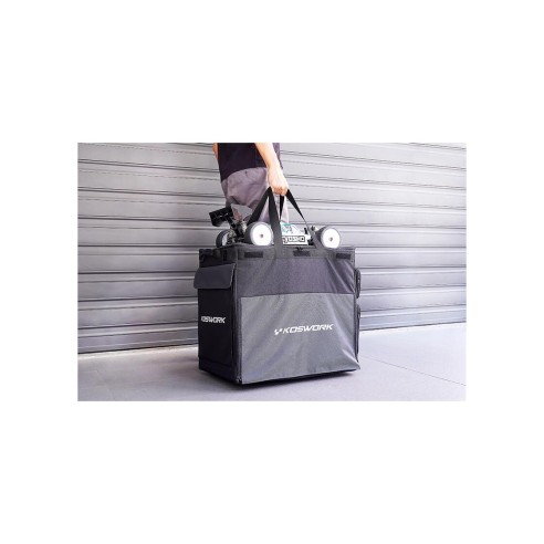 Koswork 1 8 & 1 10 Pit Bag V2 (Top Open design, w KOS32120-510BK Lid)