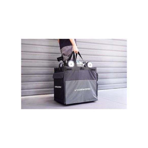 Koswork 1 8 & 1 10 Pit Bag V2 (Top Open design, w KOS32120-510BK Lid)