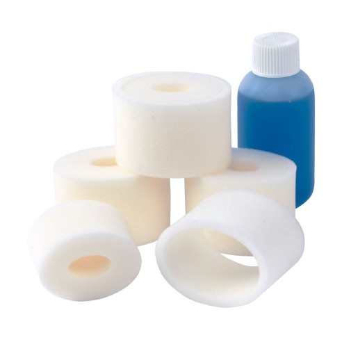 Robitronic - spugne Doppie per Filtri aria ovale 4 pezzi  con Olio da 60 ml