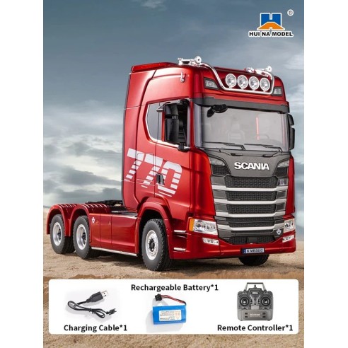 Huina Camion SCANIA 770S V8 1:18 Radiocomandato RTR ROSSO
