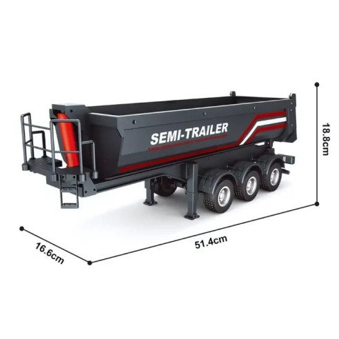 Huina Semirimorchio cassone Ribaltabile per SCANIA 770S V8 1:18 rc