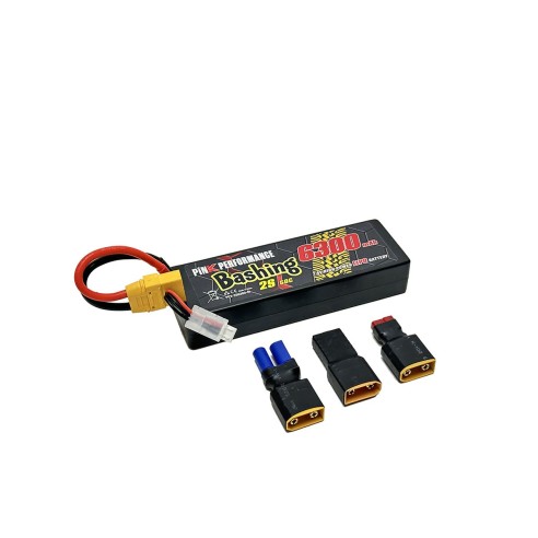 Batteria LiPo 2S 7.4V-6300-50C Con multi connettori