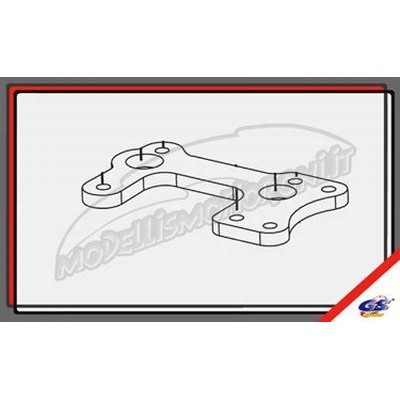 GS Ricambi - Piastra carbonio differrenziale centrale GS Storm CLX
