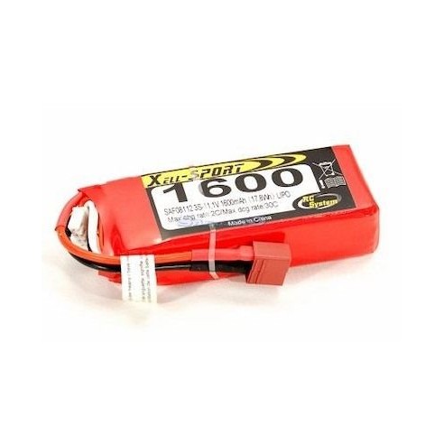 Rc System - Batteria Lipo Xell-Sport 11.1V 1600MAH 3S 30C